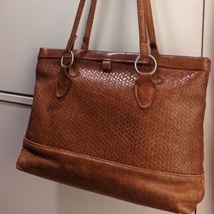 Vintage Brown Woven Purse